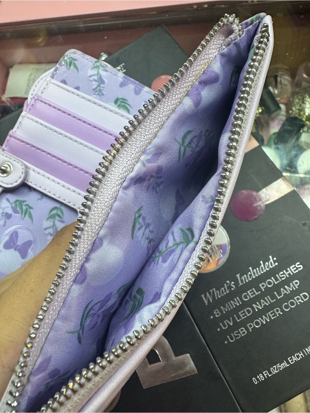 Loungefly Lavender Bow Floral Wallet - Picture 5 of 5